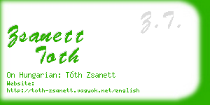 zsanett toth business card